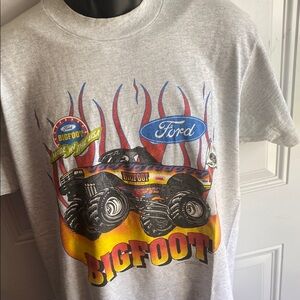 Ford Bigfoot Monster Truck Tee with Flames